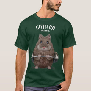 Dwarf Hamster Muscle Training Weightlifting Fitnes T-Shirt