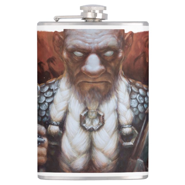 Dwarf Magic Hip Flask (Front)