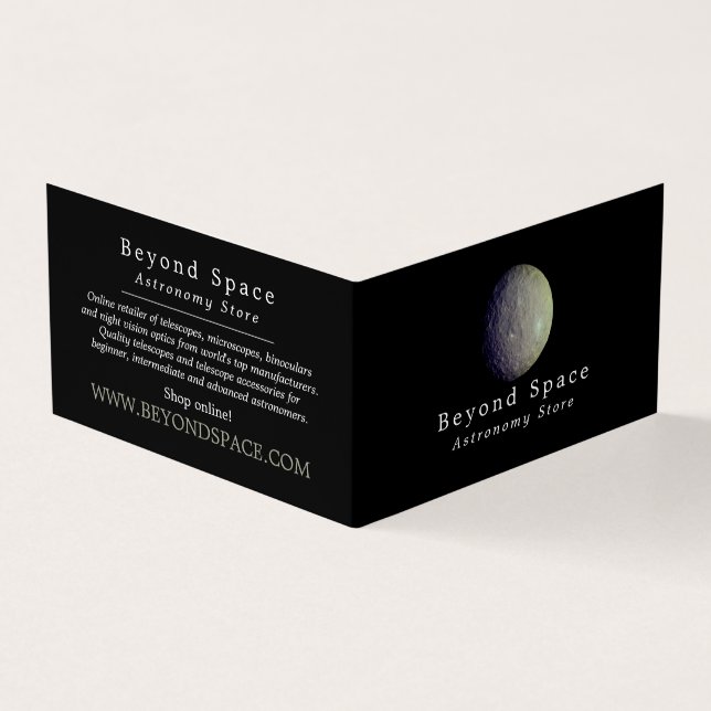 Dwarf Planet Ceres, Astronomer, Astronomy Store Business Card (Outside)