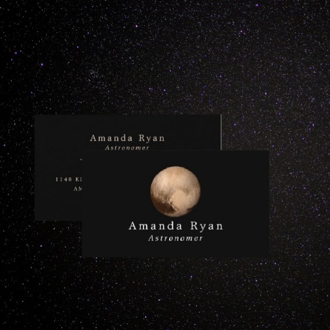 Dwarf Planet Pluto, Astronomy Business Card (Creator Uploaded)