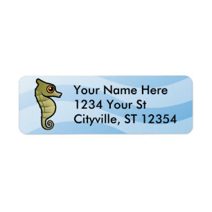 Dwarf Seahorse Return Address Label