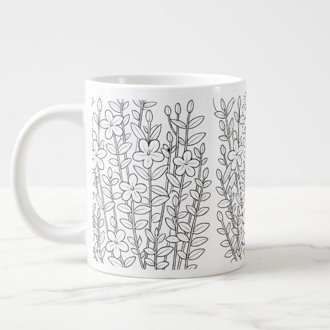 Dwarf St. John's Wort - Hypericum mutilum Large Coffee Mug (Left)