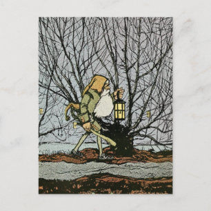 Dwarf with a Lantern Postcard