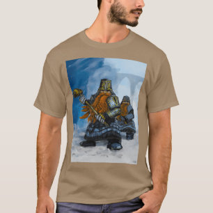 Dwarf with hammer fantasy illustration T-Shirt