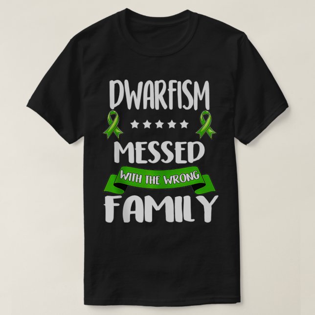 Dwarfism Awareness Little People Related Green Rib T-Shirt (Design Front)