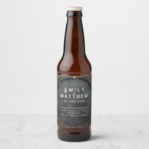 Dwarven Splendour Fantasy Wedding Beer Bottle Label