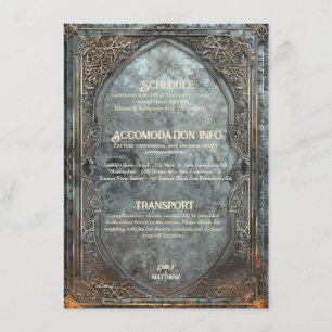 Dwarven Splendour Fantasy Wedding Enclosure Card