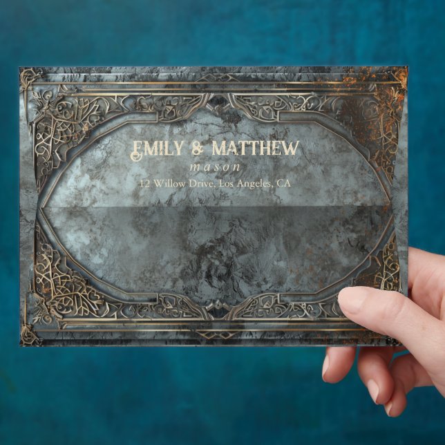 Dwarven Splendour Fantasy Wedding  Envelope (Hand)