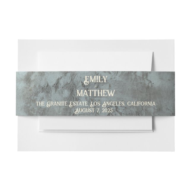 Dwarven Splendour Fantasy Wedding  Invitation Belly Band (Front Example)