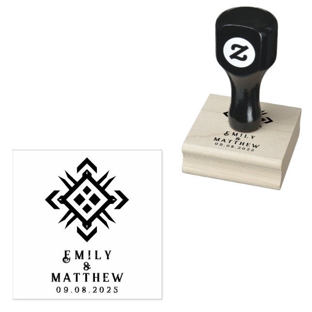 Dwarven Splendour Fantasy Wedding Rubber Stamp (Stamped)