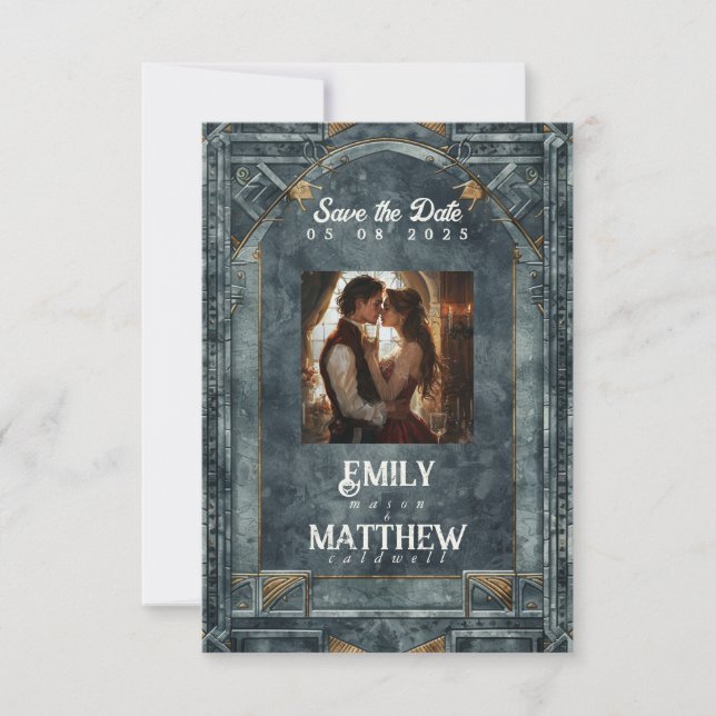 Dwarven Splendour Fantasy Wedding  Save The Date (Front)