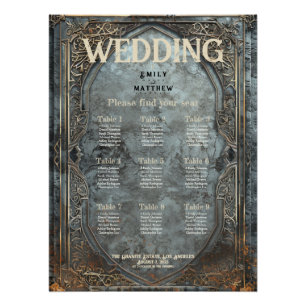 Dwarven Splendour Fantasy Wedding Seating Chart