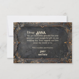 Dwarven Splendour Fantasy Wedding Thank You Card