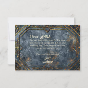 Dwarven Splendour Fantasy Wedding Thank You Card