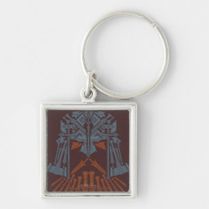Dwarven Weapons Helmet Icon Key Ring