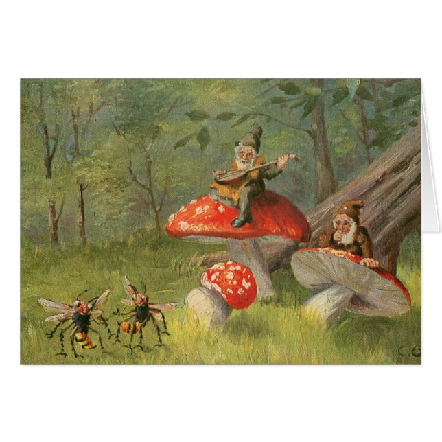 Dwarves on Red Mushrooms (Front Horizontal)