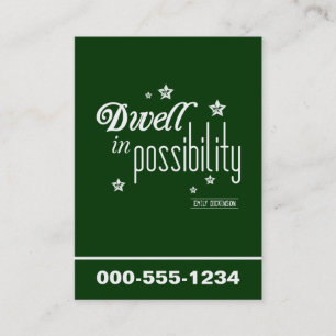 Dwell In Possibility Business Card