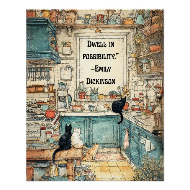 Dwell In Possibility-Emily Dickinson Poster (Front)