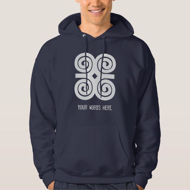 Dwennimmen Strength | Humility Adinkra Symbol Hoodie (Front)