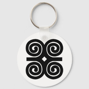 Dwennimmen Strength Humility Adinkra Symbol Key Ring