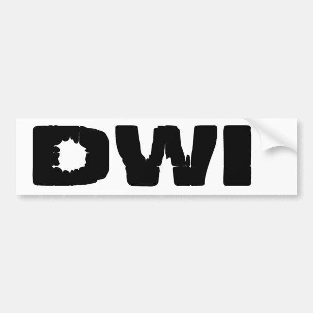 DWI BUMPER STICKER (Front)