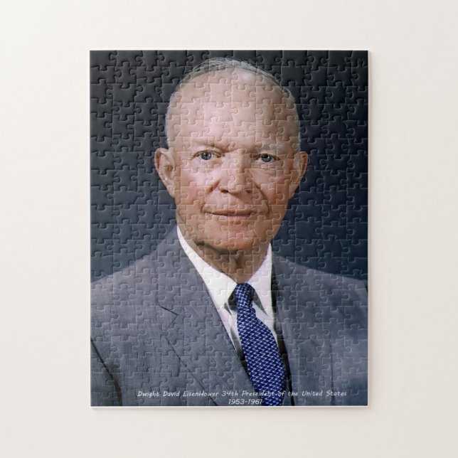 Dwight  D. Eisenhower 34th President Jigsaw Puzzle (Vertical)
