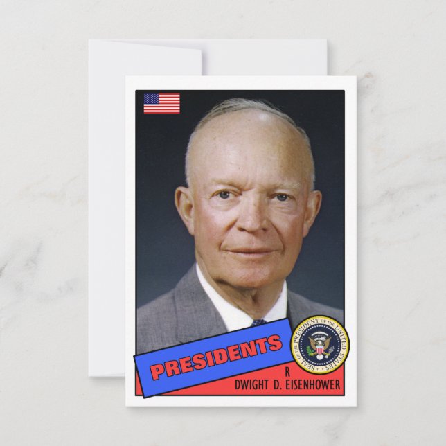 Dwight D. Eisenhower Baseball Card (Front)