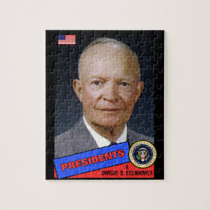 Dwight D. Eisenhower Baseball Card Jigsaw Puzzle