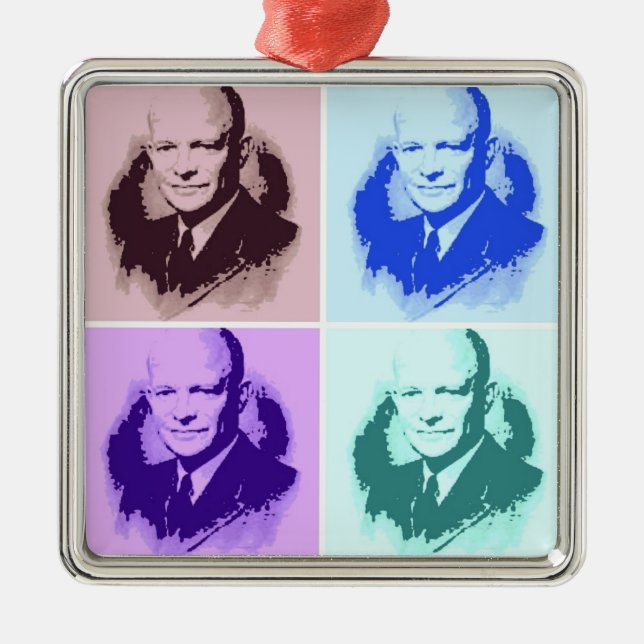 Dwight D Eisenhower Metal Ornament (Front)