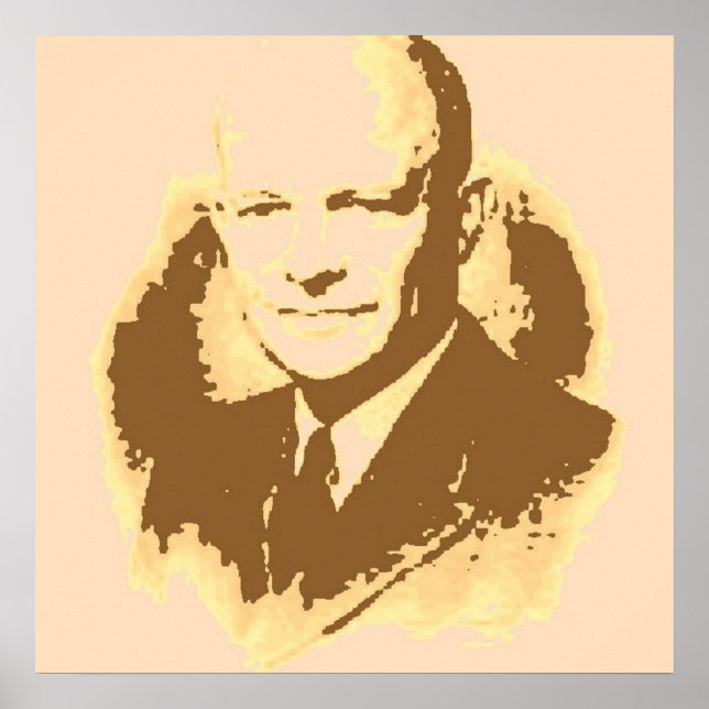 Dwight D Eisenhower Pop Art Poster (Front)