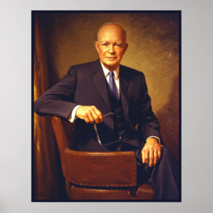 Dwight D. Eisenhower Presidential Portrait Poster