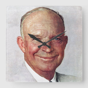 Dwight D. Eisenhower Square Wall Clock