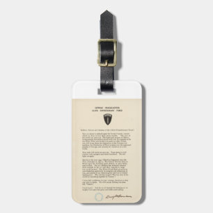 Dwight D. Eisenhower's Order of the Day (1944) Luggage Tag