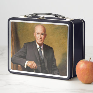 Dwight Eisenhower American President Portrait Metal Lunch Box