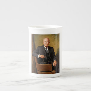 Dwight Eisenhower President White House Portrait   Bone China Mug