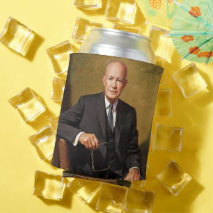 Dwight Eisenhower President White House Portrait Can Cooler