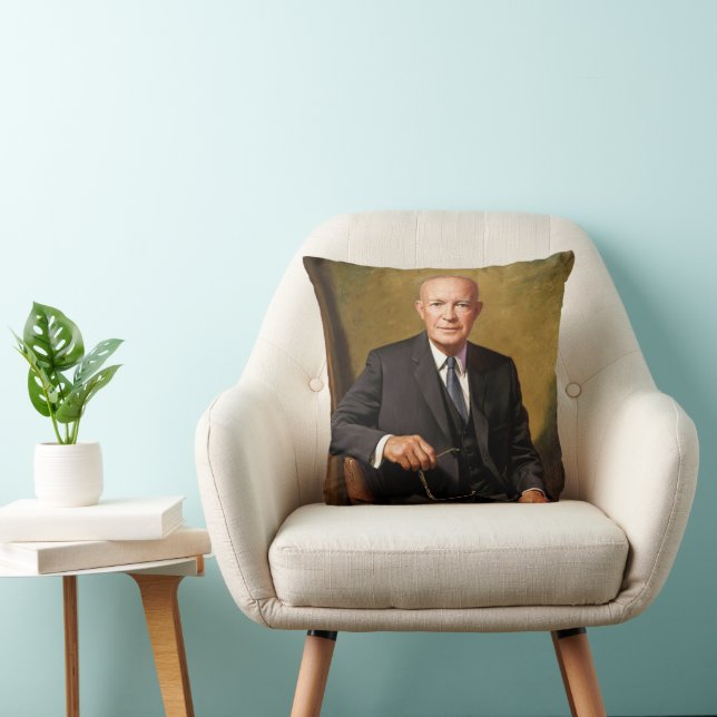 Dwight Eisenhower President White House Portrait   Cushion (Chair)