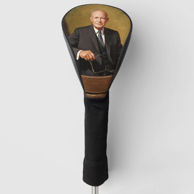 Dwight Eisenhower President White House Portrait   Golf Head Cover (Front)