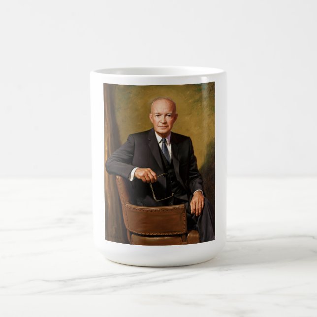 Dwight Eisenhower President White House Portrait   Magic Mug (Center)