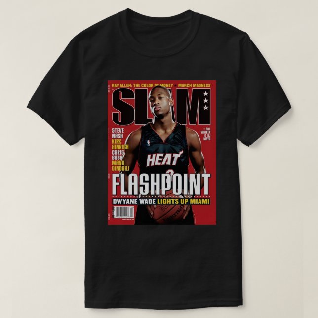 Dwyane Wade Basket Slam T-Shirt (Design Front)