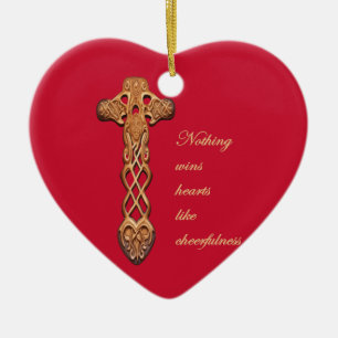 Dwynwen Nothing Wins Hearts Like Cheerfulness  Ceramic Ornament