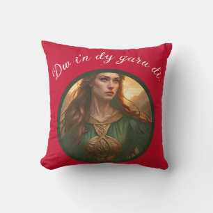 Dwynwen The Patron Saint Of Lovers Cut Out v2 Cushion