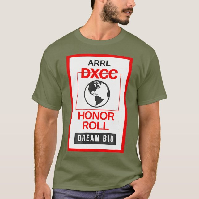 DXCC Honour Roll Ham Radio  - Black ARRL Hamradio T-Shirt (Front)
