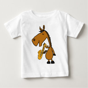 DY- Cool Horse and Saxophone Shirt