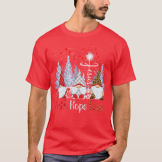 Dy Faith Hope Love Gnome Jesus Dandelion Christmas T-Shirt