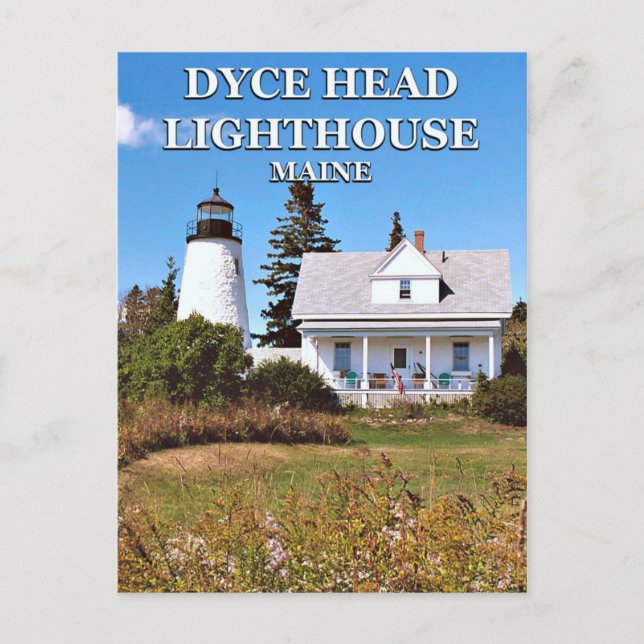 Dyce Head Lighthouse, Maine Postcard (Front)