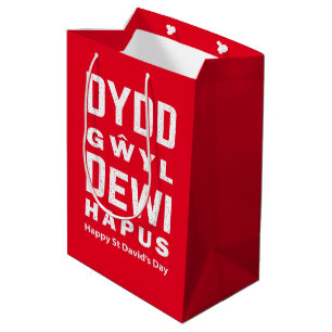 Dydd Gŵyl Dewi Hapus Happy St Davids Day 4 Medium Gift Bag
