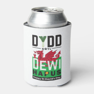 Dydd Gŵyl Dewi Hapus Happy St Davids Day 6 Can Cooler