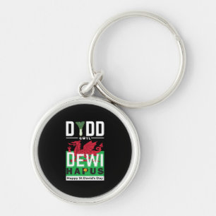 Dydd Gŵyl Dewi Hapus Happy St Davids Day 7 Key Ring