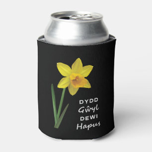 Dydd Gŵyl Dewi Hapus Happy St David's Day Can Cooler